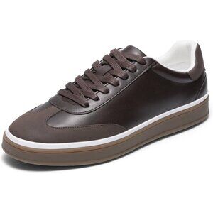 Men's Brown Faux Suede Fashion Sneakers Comfortable Dress Business Casual Shoes